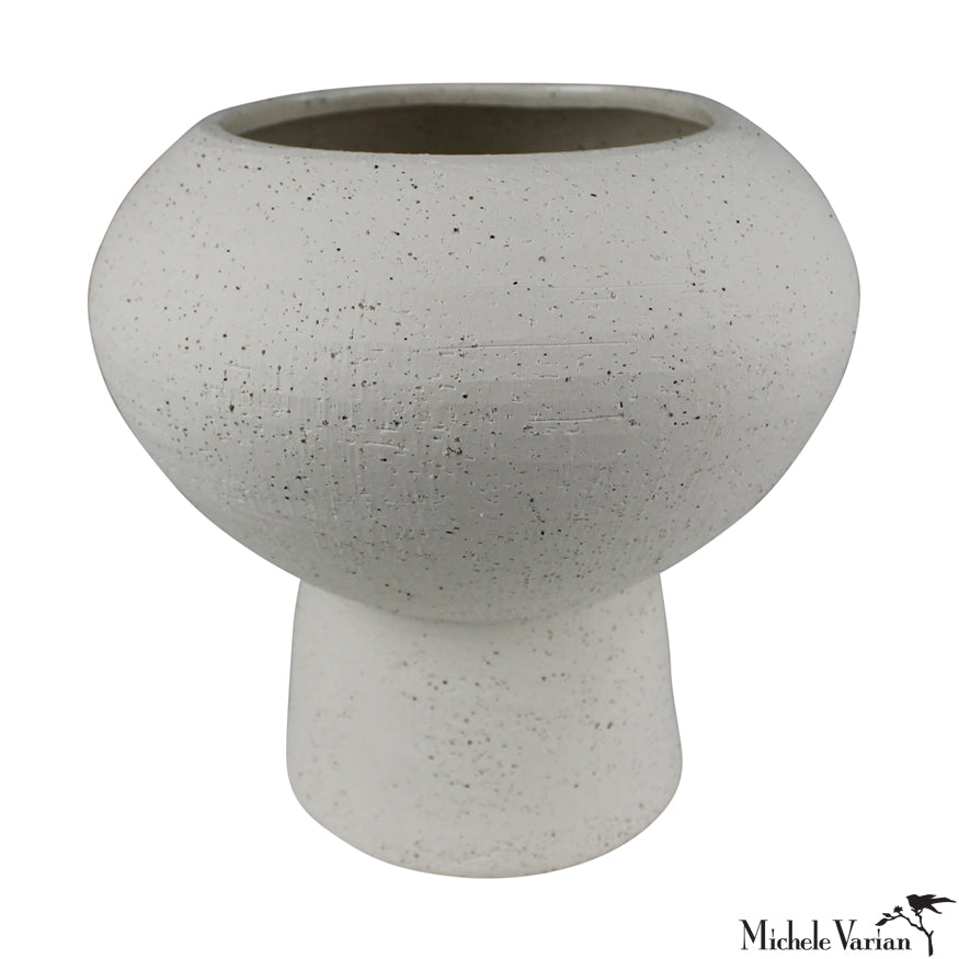 Large White Cruz Vase - Modern Ceramic Flower Vase for Home Decor, Wedding Centerpieces & Living Room Table Decorations
