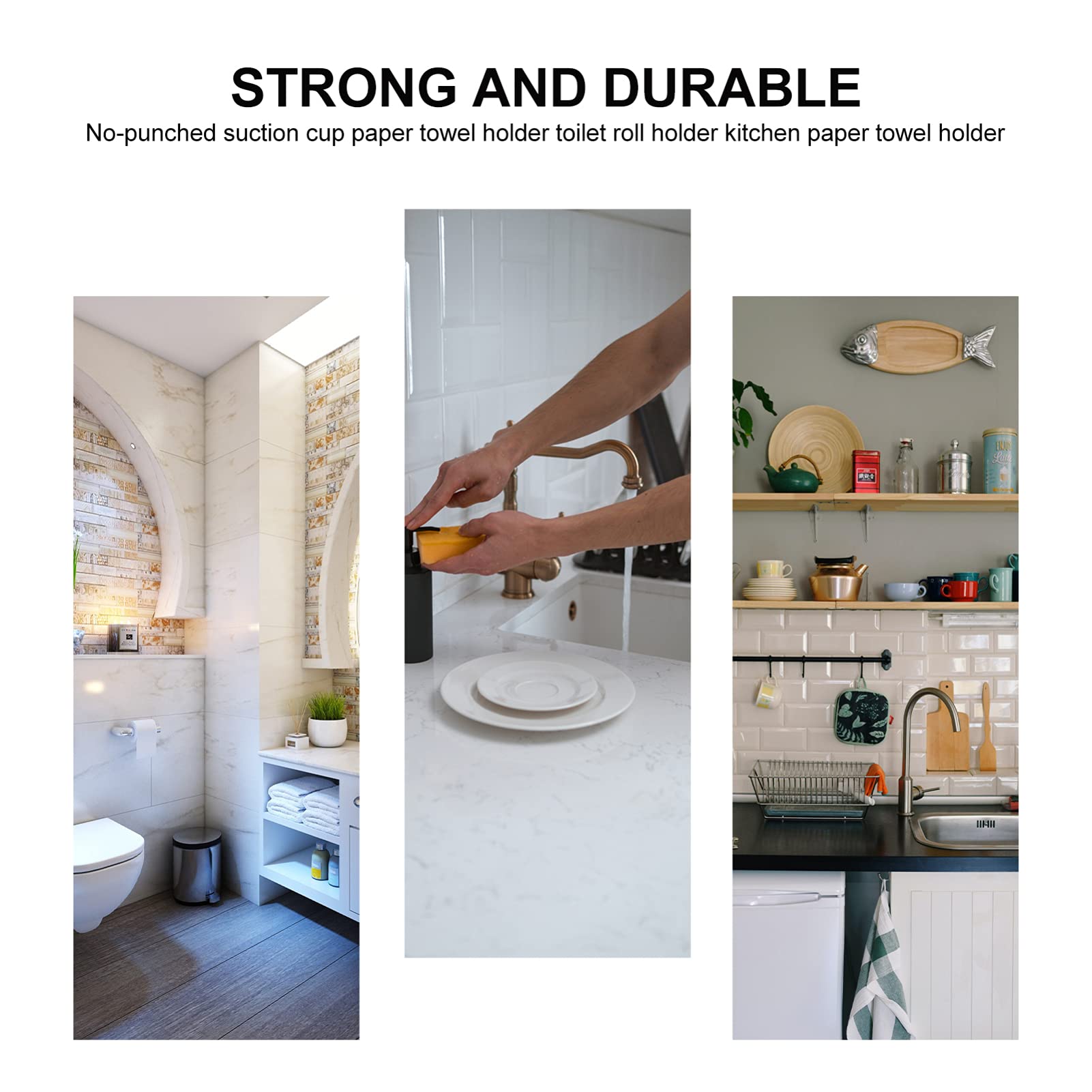 Vertical Toilet Paper Holder Stand for Bathroom & Kitchen - Tissue Roll Organizer