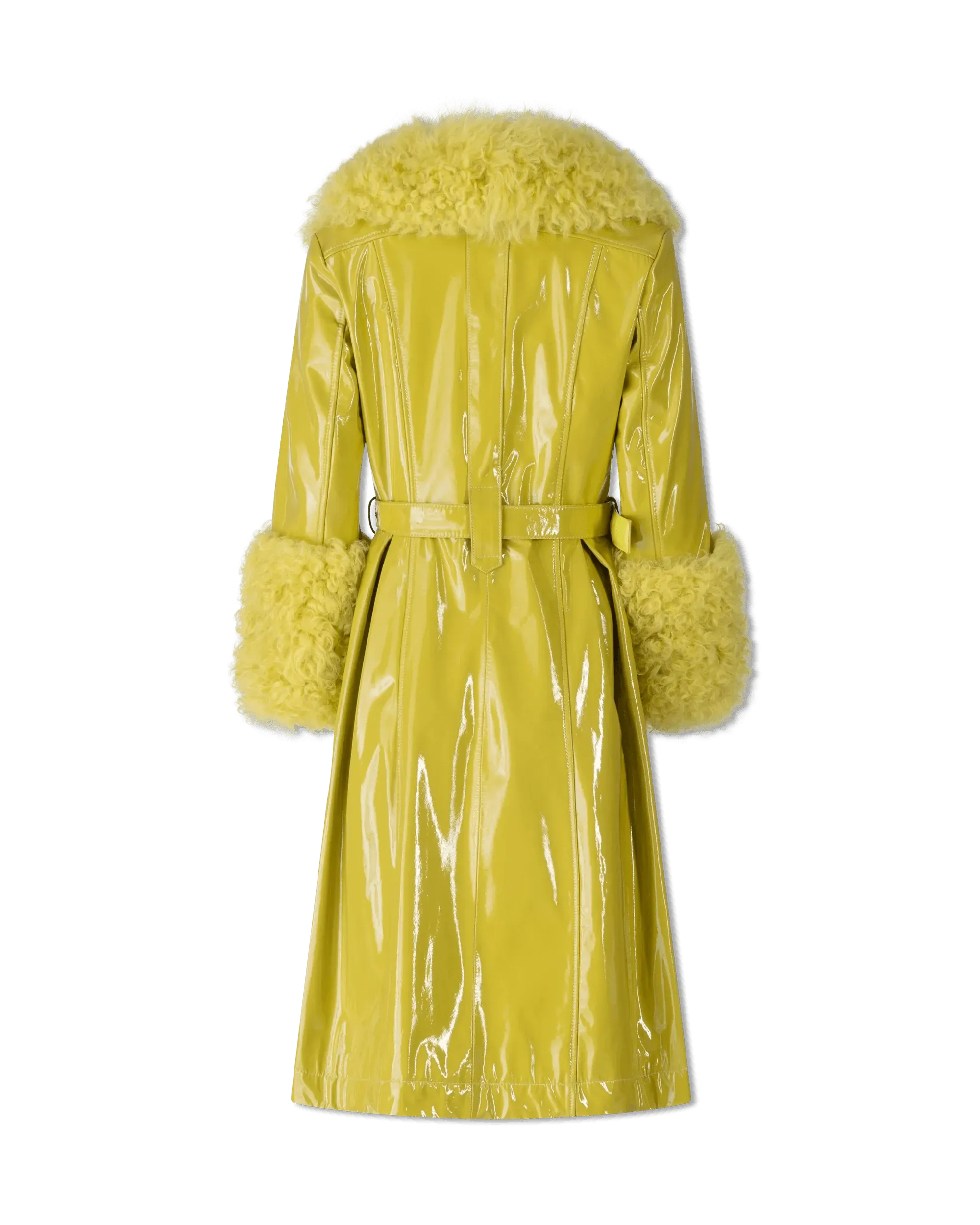 Stylish Faux Shearling Trim Leather Coat for Women - Winter Fashion Outerwear for Casual & Dressy Occasions