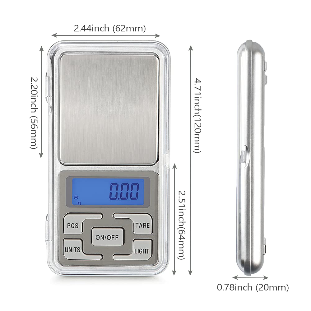 500g Digital Pocket Scale with 0.01g High Precision - Mini Electronic Gram Scale for Reloading, Food, Jewelry & Kitchen Use | Perfect for Weighing Ingredients, Ammo, Gems & Small Items