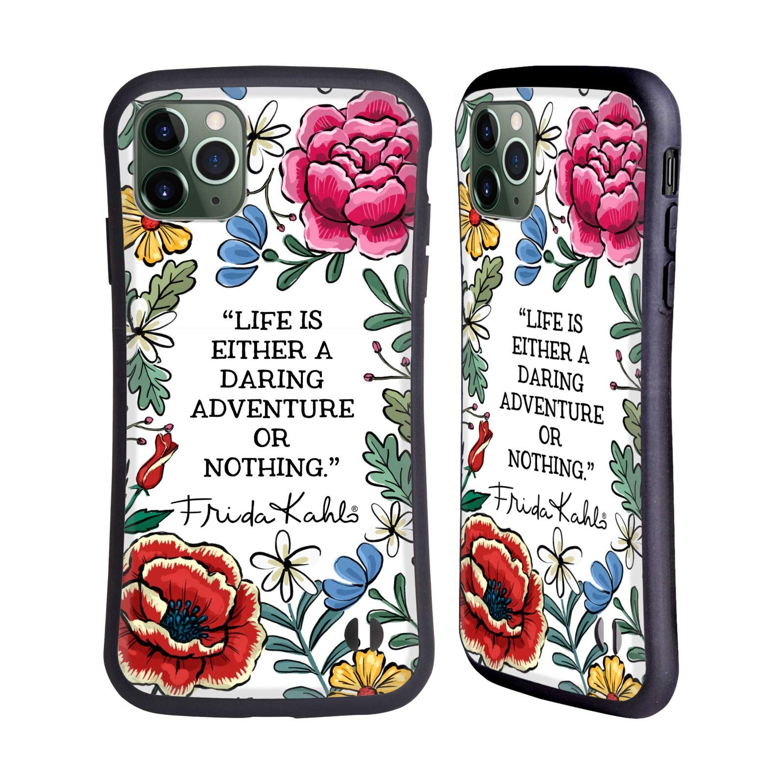 Frida Kahlo Art & Quotes iPhone 11 Pro Max Case - Officially Licensed Daring Adventure Hybrid Cover by Head Case Designs | Perfect for Art Lovers & Unique Style Protection