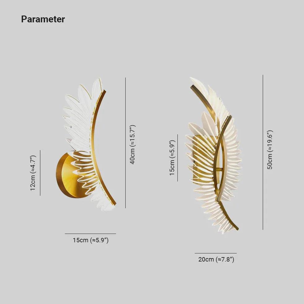 Modern Gold Wall Lights - Elegant Home Decor for Living Room, Bedroom & Hallway - Creative Wing Design for Stylish Interior Lighting