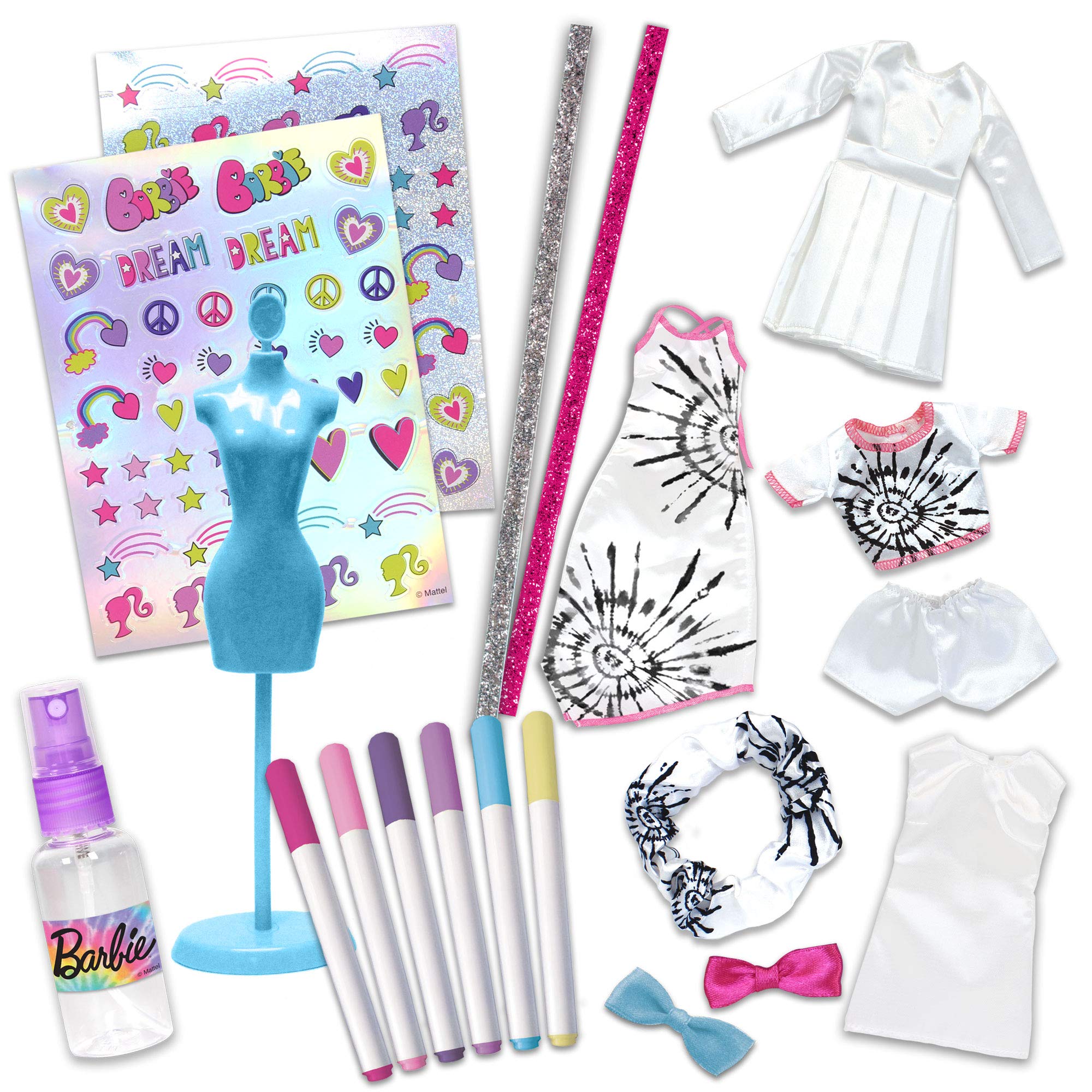 Barbie Tie-Dye Fashion Designer Kit - DIY Creative Activity Set for Girls | Make Custom Tie-Dye Clothes & Accessories | Perfect for Birthday Gifts, Playdates & Fashion Design Fun