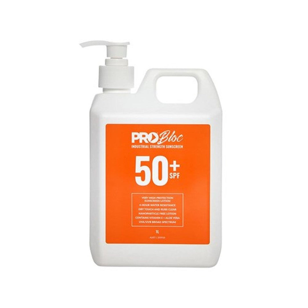 ProBloc SPF 50+ Sunscreen Lotion - 1 Liter Pump Bottle | Broad Spectrum UVA/UVB Protection | Water Resistant for Swimming, Beach & Outdoor Activities