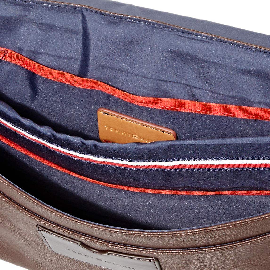 Tommy Hilfiger Men's Leo Messenger Bag - Stylish Crossbody Laptop Bag for Work, Travel & College | Durable Leather Shoulder Bag for Business & Everyday Use