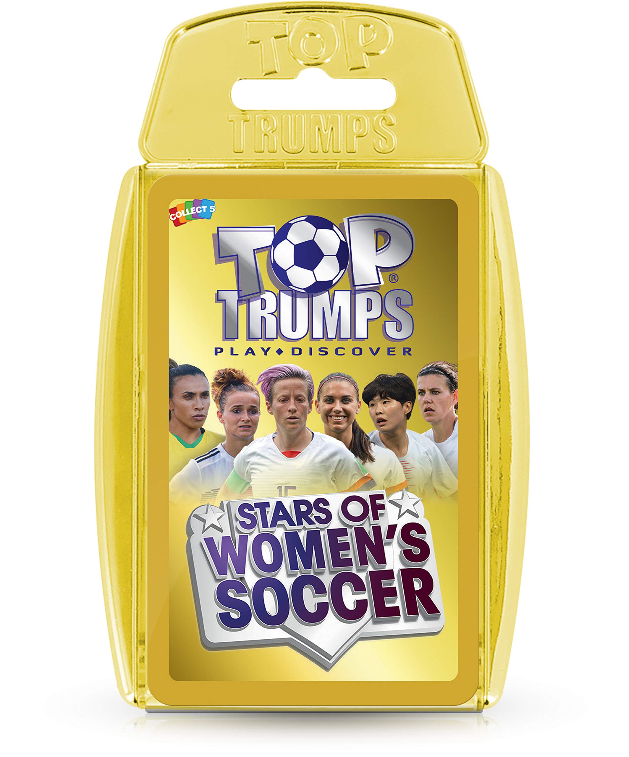 Top Trumps Women's Soccer Stars Card Game - Fun Family & Educational Game for Kids & Adults - 2+ Player Learning Card Game - Perfect for Parties, Travel & Indoor Activities - Ages 6+