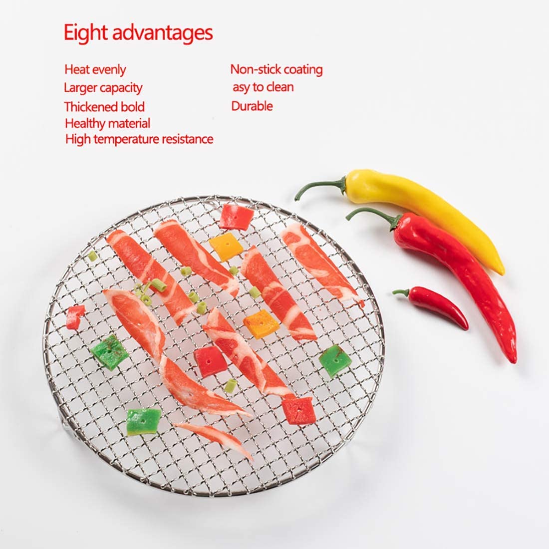 304 Stainless Steel Cooling Rack for Baking - 7 Inch Round, Heat Resistant & Rust Proof - Perfect for Cookies, Cakes, Bread Cooling & Roasting Racks