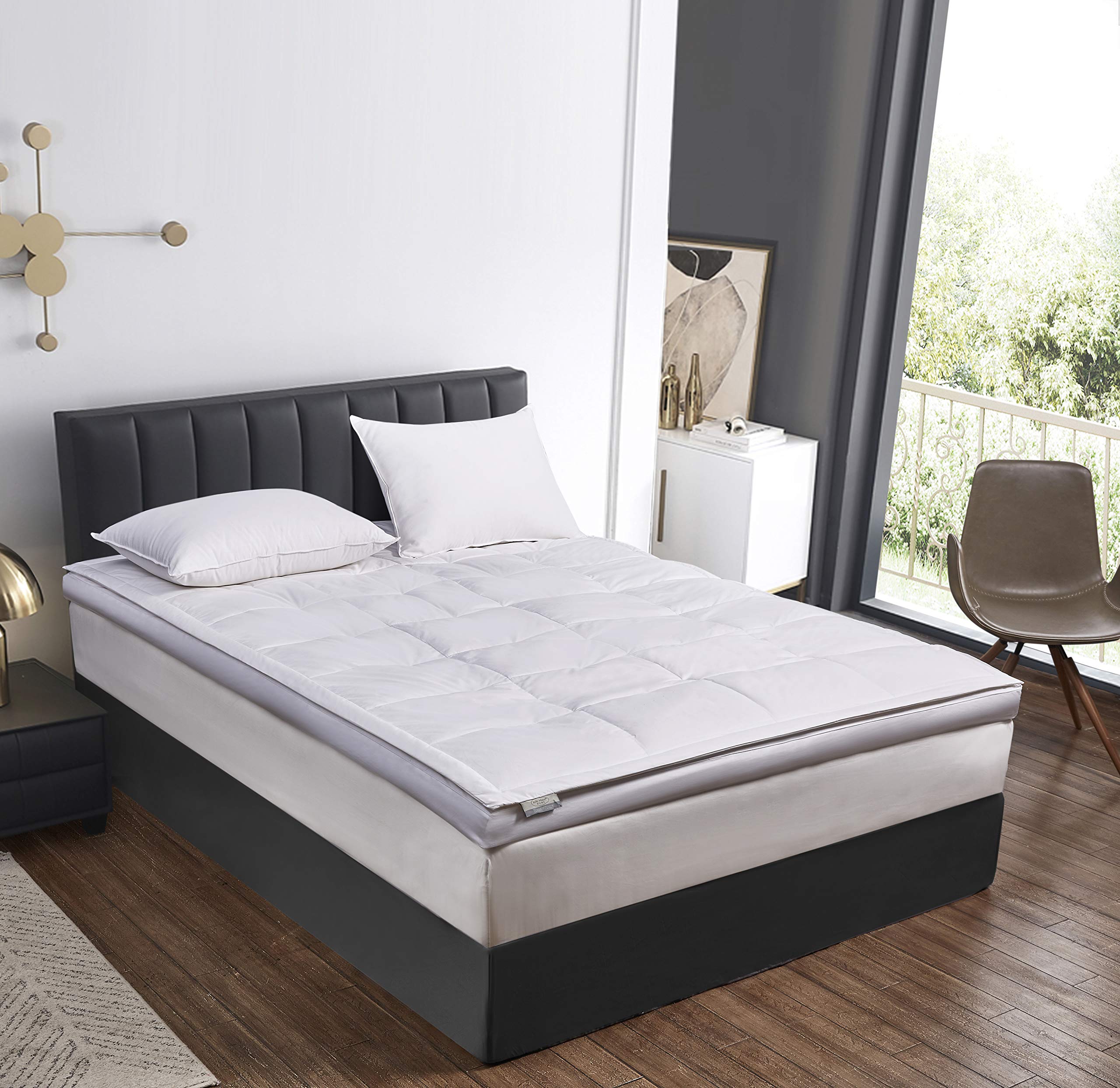 Premium Kathy Ireland Pillowtop Mattress Topper - Cal King Size (72