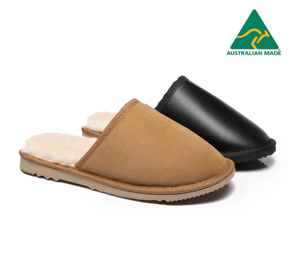 Authentic UGG® Slippers - Australian Made Sheepskin Wool Scuffs for Women & Men | Cozy Indoor/Outdoor House Shoes for Winter Comfort