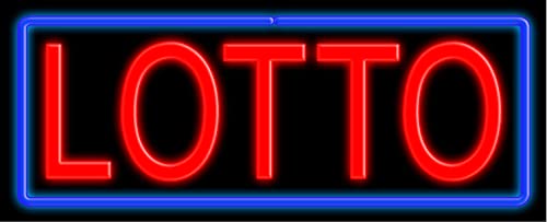 Lotto Glass Neon Sign #10570 - Handcrafted in USA | Vintage-Inspired Bar, Casino & Game Room Decor
