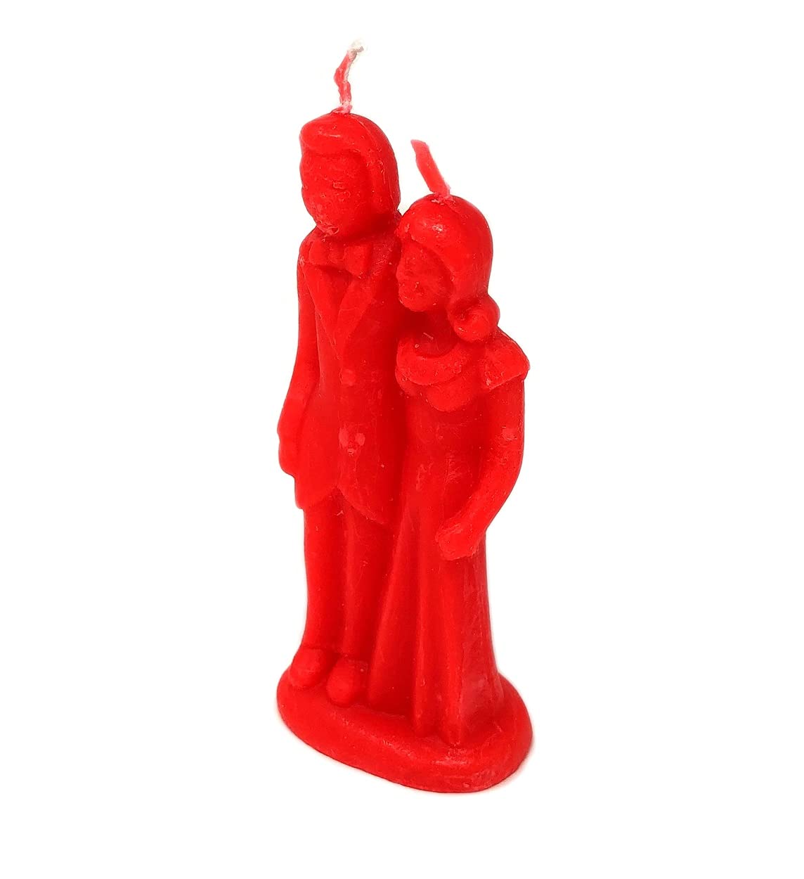 Red Marriage Couple Candle - Romantic Bride and Groom Wedding Decoration for Ceremony, Vow Renewal & Anniversary Celebrations - Perfect for Wedding Centerpieces, Reception Decor and Gift Giving