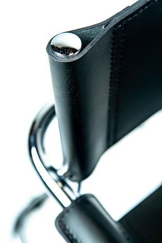 Mart Stam Cantilever Armchair - Black Leather Modern Office Chair for Home & Office - Mid-Century Design Ergonomic Seating for Living Room, Lounge & Workspace