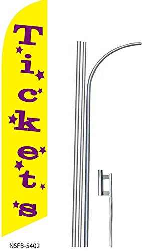 5 Pack 15' Swooper #8 Feather Flags Kit - Outdoor Advertising, Car Dealerships, Sports Events & Grand Openings