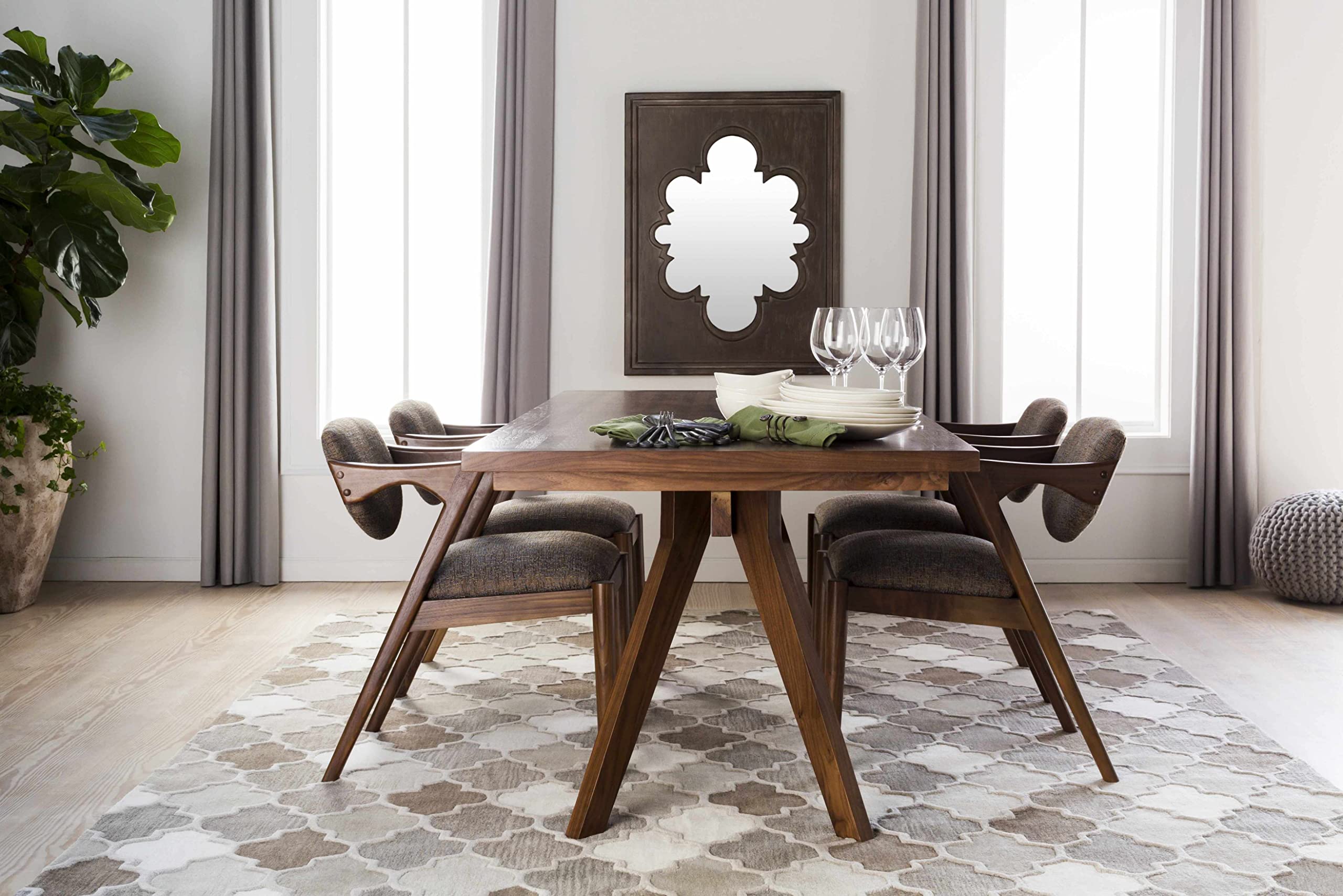 Premium Hauteloom Paron Wool Area Rug - Transitional Brown & Gray - 3'3
