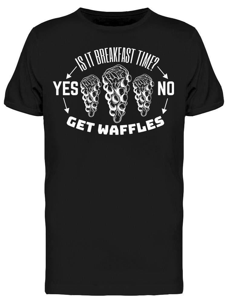 Men's Breakfast Time Get Waffles T-Shirt - Funny Food Lover Graphic Tee for Casual Wear & Morning Vibes