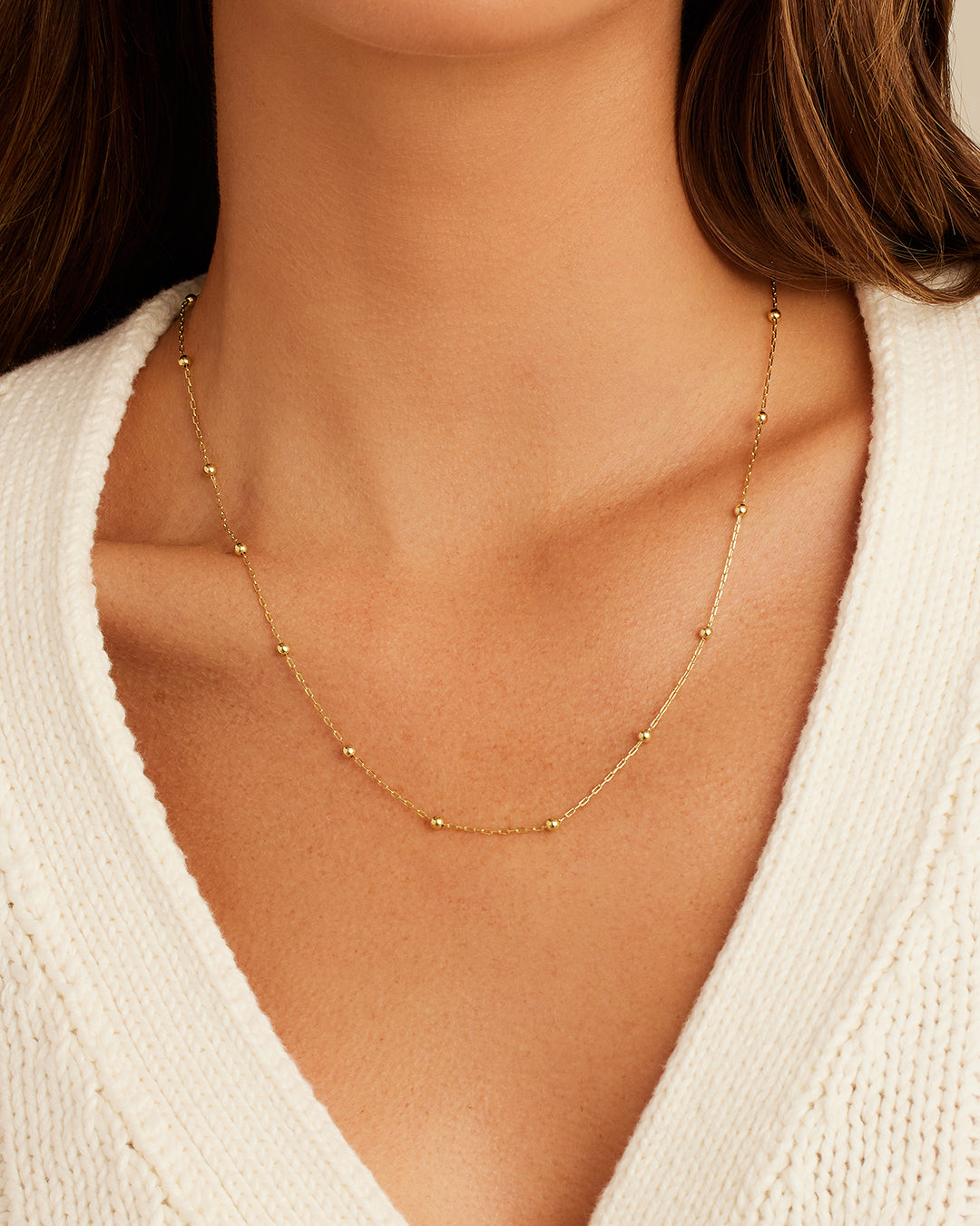 Stylish Newport Chain Necklace for Women - 18K Gold Plated Layering Necklace, Dainty Minimalist Jewelry Gift for Her - Perfect for Everyday Wear, Date Nights & Special Occasions