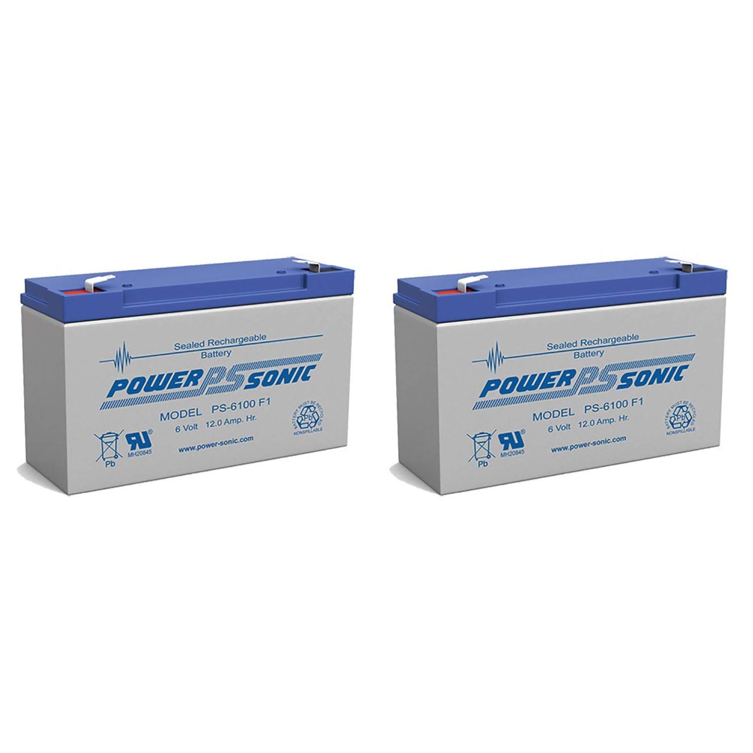 Power Sonic PS-6100 6V 12AH Rechargeable Battery - Replacement for Sunnyway SW6140-2 Pack - Perfect for Solar Lights, Emergency Backup & Mobility Scooters
