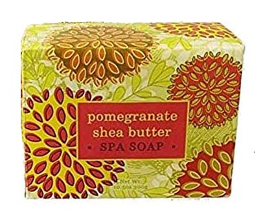 Greenwich Bay Trading Company Pomegranate Shea Butter Soap 10.5oz - Natural Botanical Collection for Moisturizing & Exfoliating | Perfect for Dry Skin, Bath & Shower Gift Sets