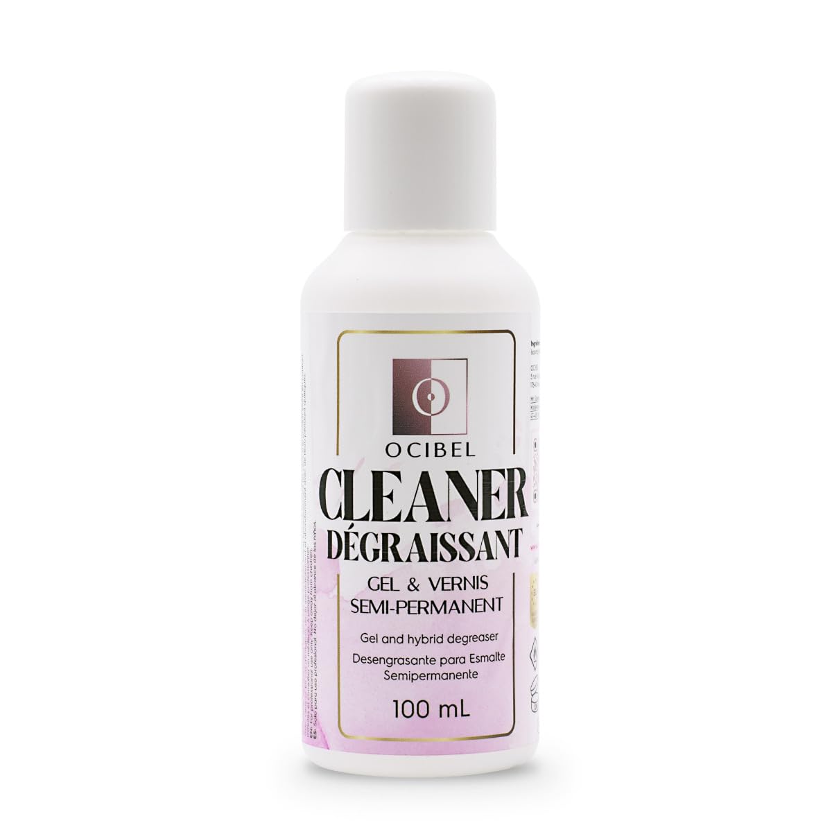 OCIBEL - 100ml Neutral Scent Nail Cleaner & Degreaser - Prep, Clean, Purify Nails - Removes Dust & Sticky Residue from Gel & Semi-Permanent Polish - Perfect for Nail Prep & Salon Use