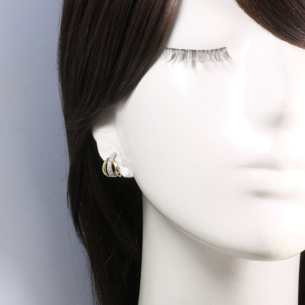 18K Yellow Gold & White Gold Diamond Earrings - Vintage Pre-Owned Jewelry for Women - Perfect for Weddings, Parties & Special Occasions