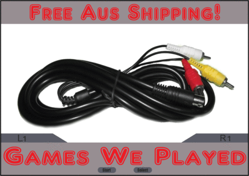 5-Pack Sega Mega Drive 2 II AV Cables - Replacement Video Audio Cords for Genesis Model 2 - High Quality Aftermarket Cables - Perfect for Retro Gaming Setup & Console Restoration