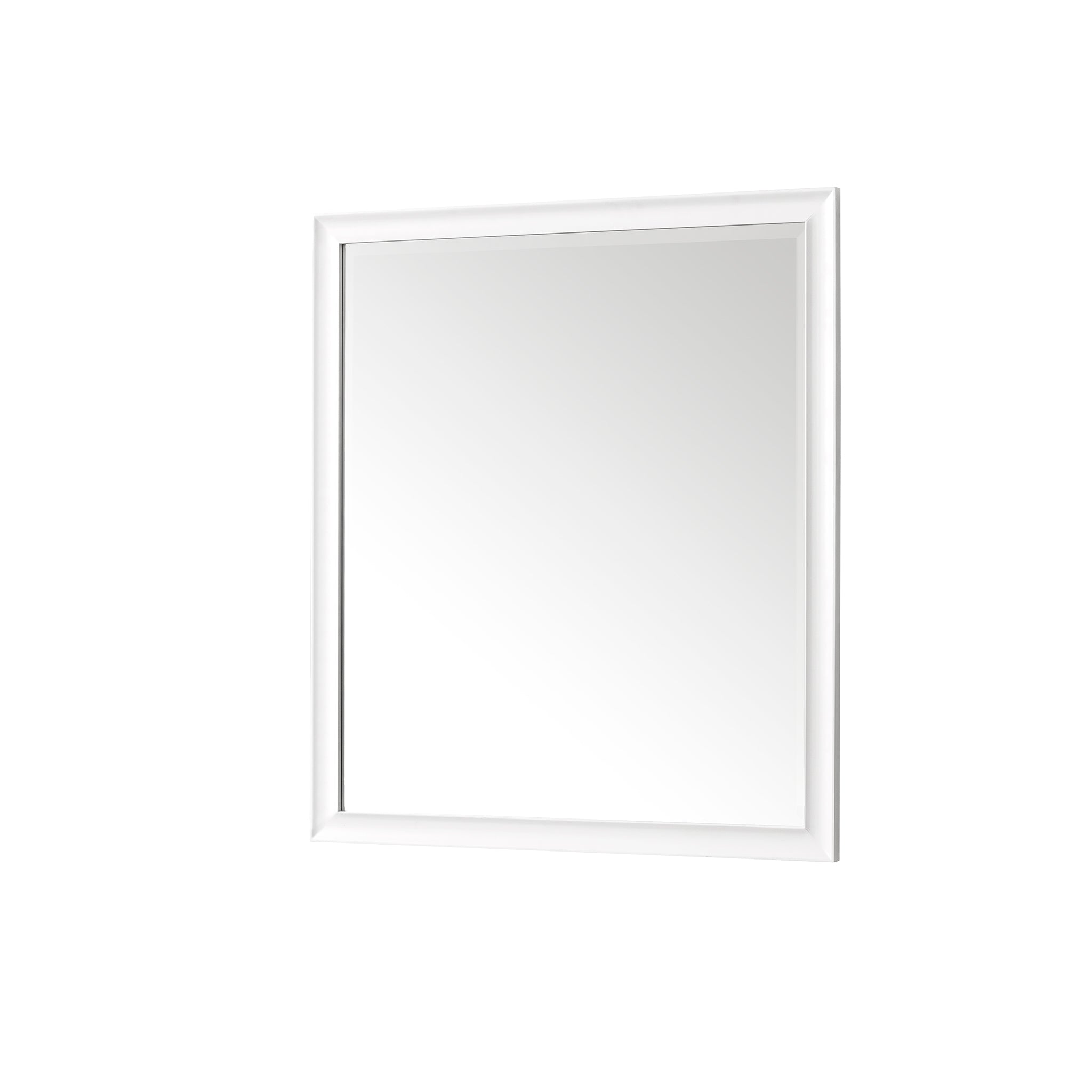 Glenbrooke 36-Inch Round Bathroom Mirror with Bright White Frame - Perfect for Vanity, Makeup, and Modern Bathroom Decor