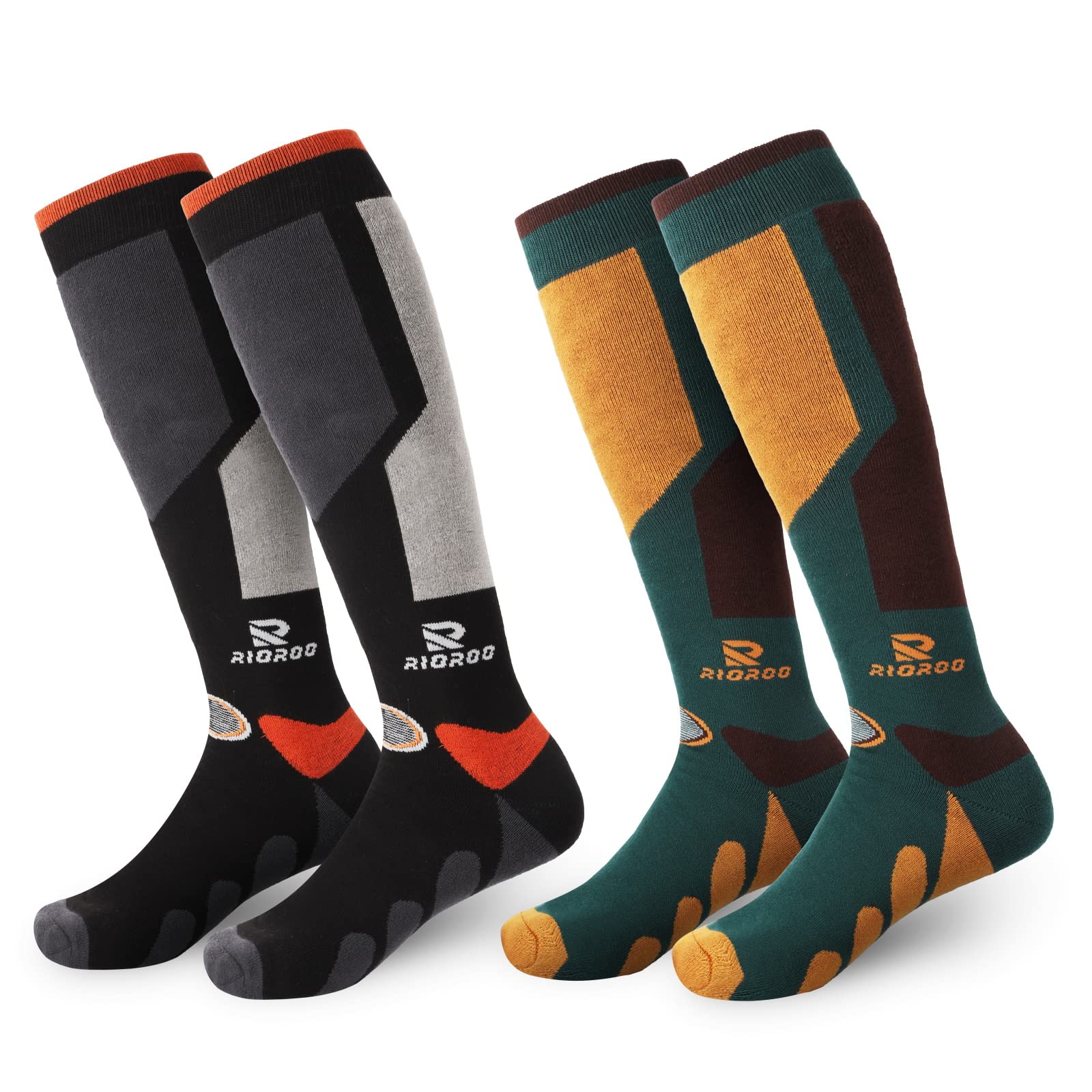 Thermal Ski Socks for Men & Women - 3 Pairs Knee-High Warm Winter Socks for Skiing, Snowboarding & Outdoor Sports - Perfect for Cold Weather Activities & Snow Adventures