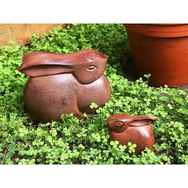 Achla Designs Moon Bunny Garden Statue - MNB 01 & MNB 02 - Outdoor Decor for Patio, Lawn, and Fairy Gardens