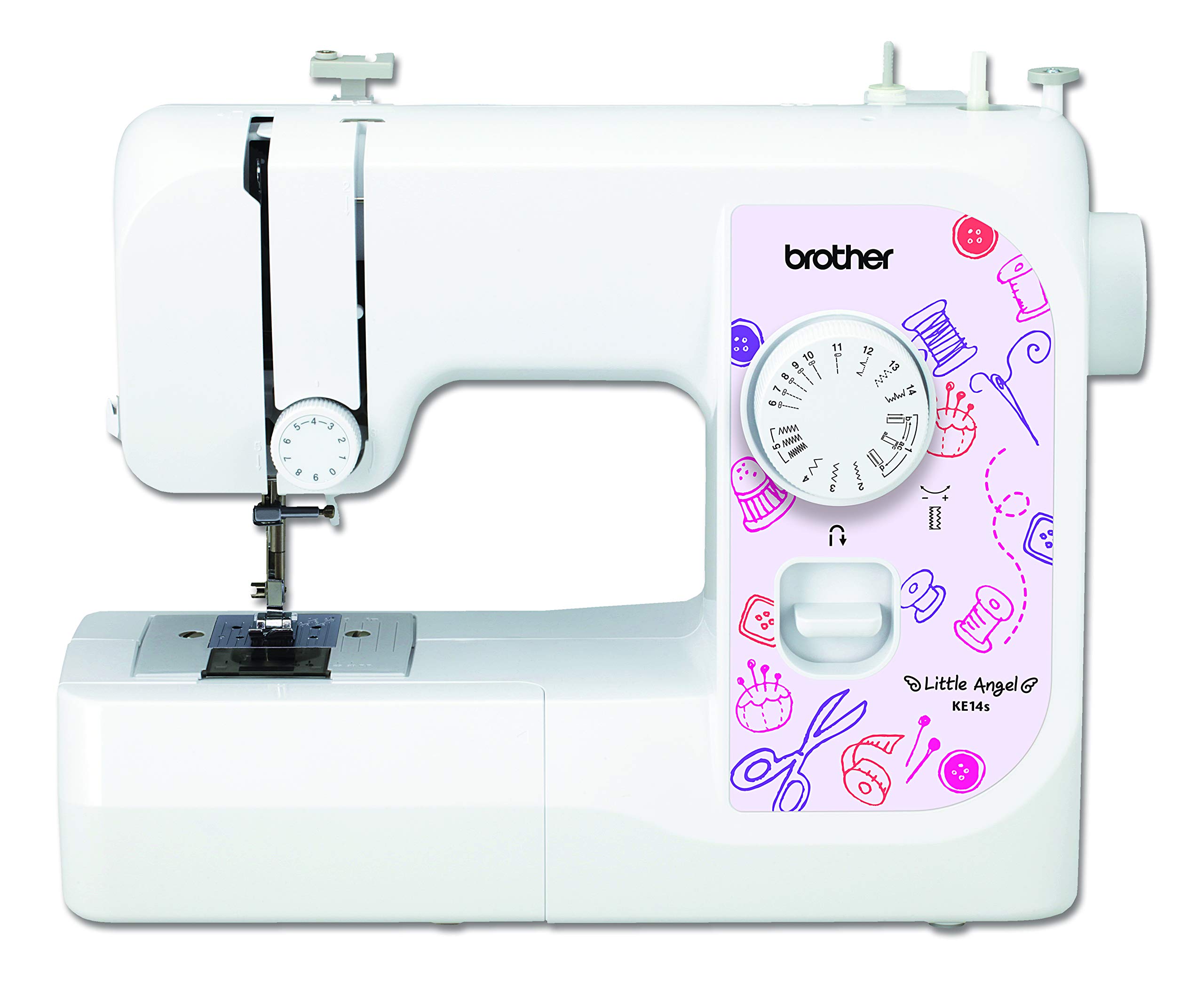 Brother KE14s 14-Stitch Sewing Machine - Compact & Lightweight White Sewing Machine for Beginners | Perfect for Home Use, DIY Projects & Clothing Repairs