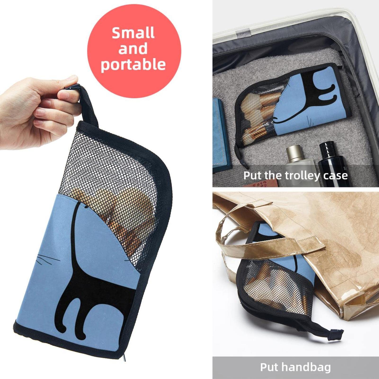 Premium 12-Piece Makeup Brush Organizer Bag with Black Cat & Heart Design - Portable Travel Cosmetic Brush Holder Case for Professional Artists & Beginners - Perfect for Home, Travel & Salon Use