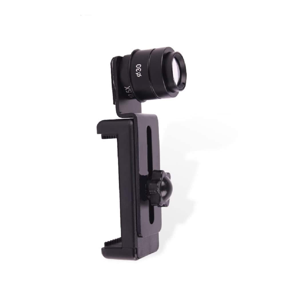 12.5X Magnification Microscope Phone Adapter - Universal Metal Smartphone Holder for 23.2mm Microscope Tubes | Perfect for Science Labs, Biology Studies & Microphotography