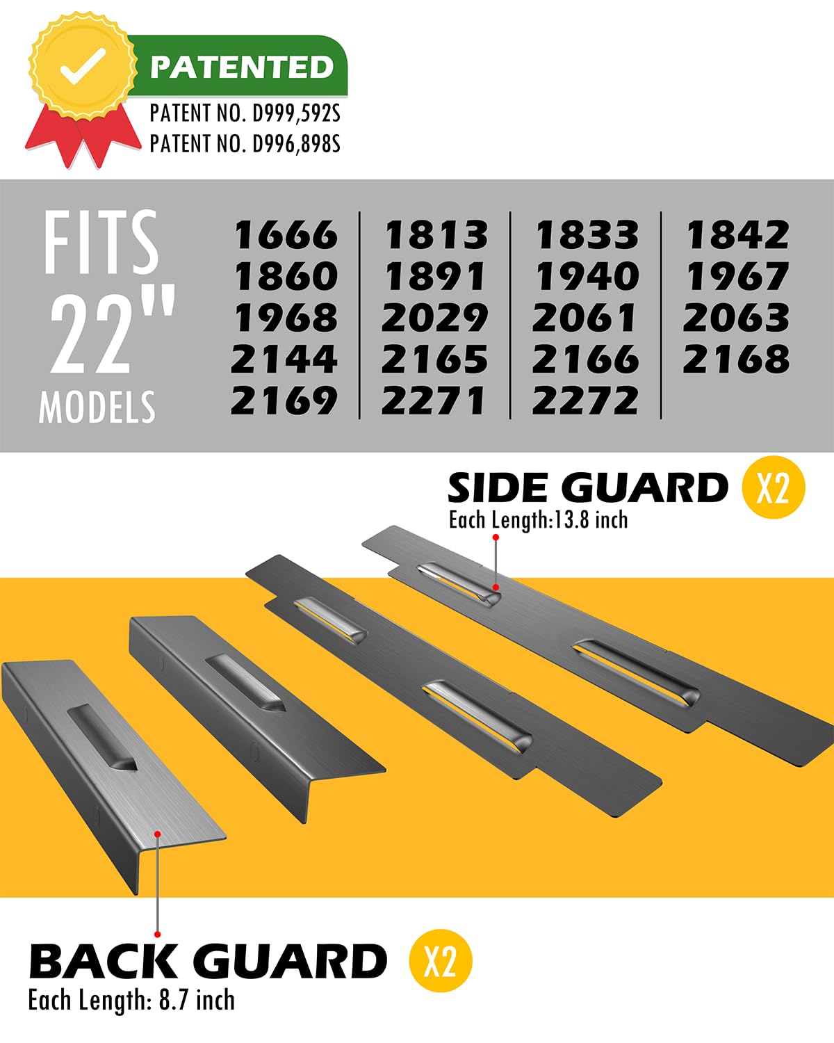Upgraded Magnetic Wind Guards for Blackstone 22'' Griddle - Stainless Steel Flame Protector & Heat Retention Accessories - Fits Blackstone Grill - Saves Gas - Perfect for Outdoor Cooking, Camping & Backyard BBQs