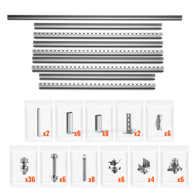 Rich Solar Solar Panel Ground Mount Kit - Compatible with MEGA 200, MEGA 220 & MEGA 250 Solar Panels - Perfect for Off-Grid, RV & Home Solar System Installations