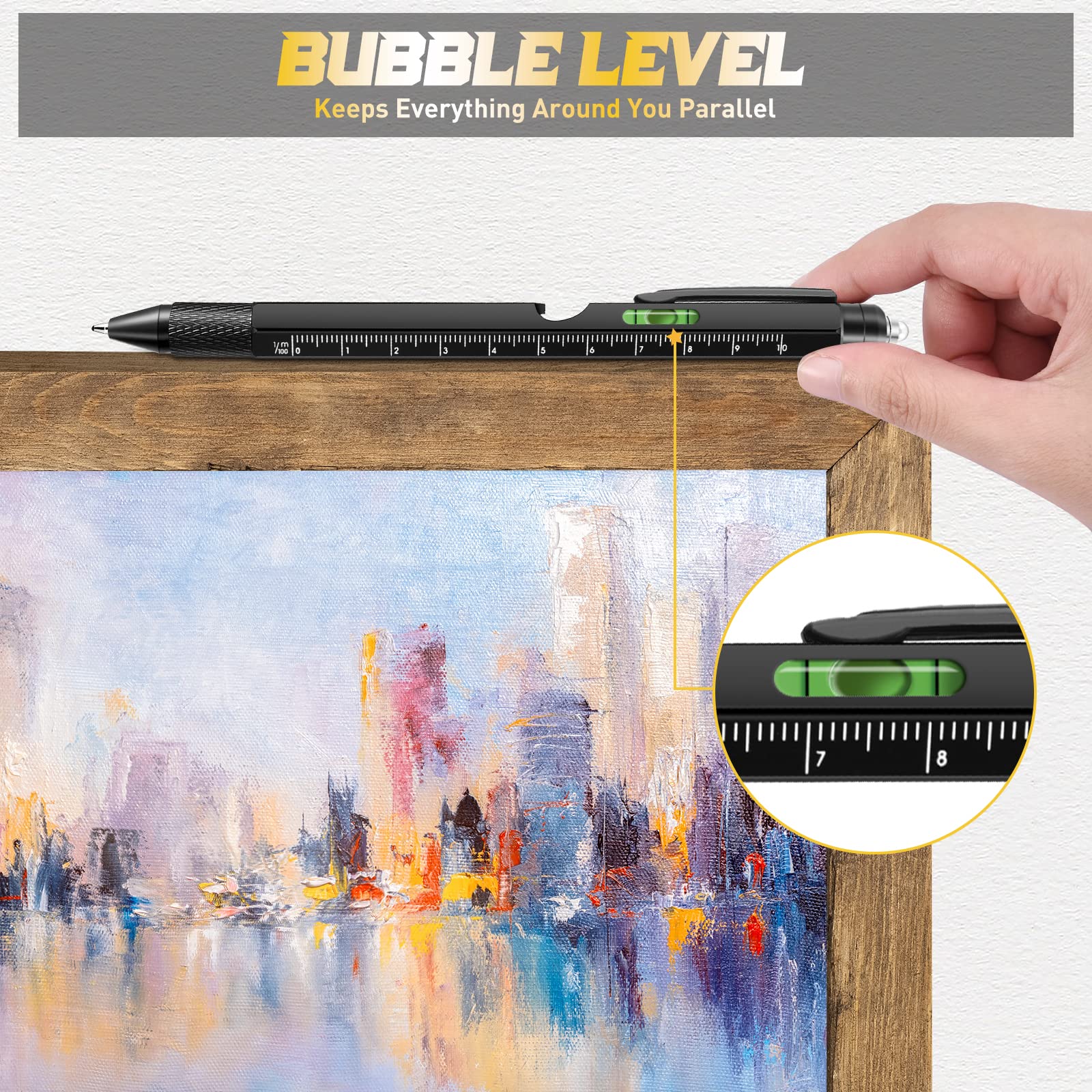 9-in-1 Multitool Pen for Men - Perfect Father's Day Gift for Dad, Husband, Boyfriend & Grandpa | Cool Gadgets & Practical Tools for Everyday Carry, DIY Projects, Camping, Office & Emergency Use