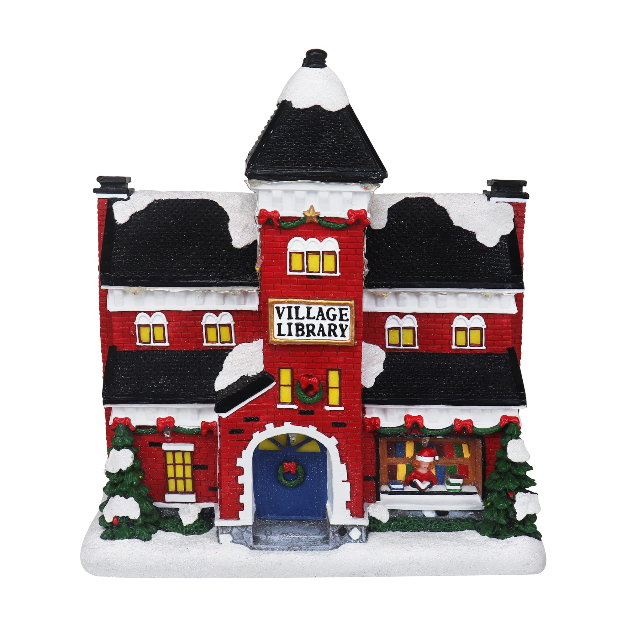LED Musical Christmas Village Tabletop Display - Holiday Decor with Lights & Music for Home, Office - Perfect Christmas Gift for Family & Friends - Ideal for Mantel, Shelf, or Holiday Party Centerpiece