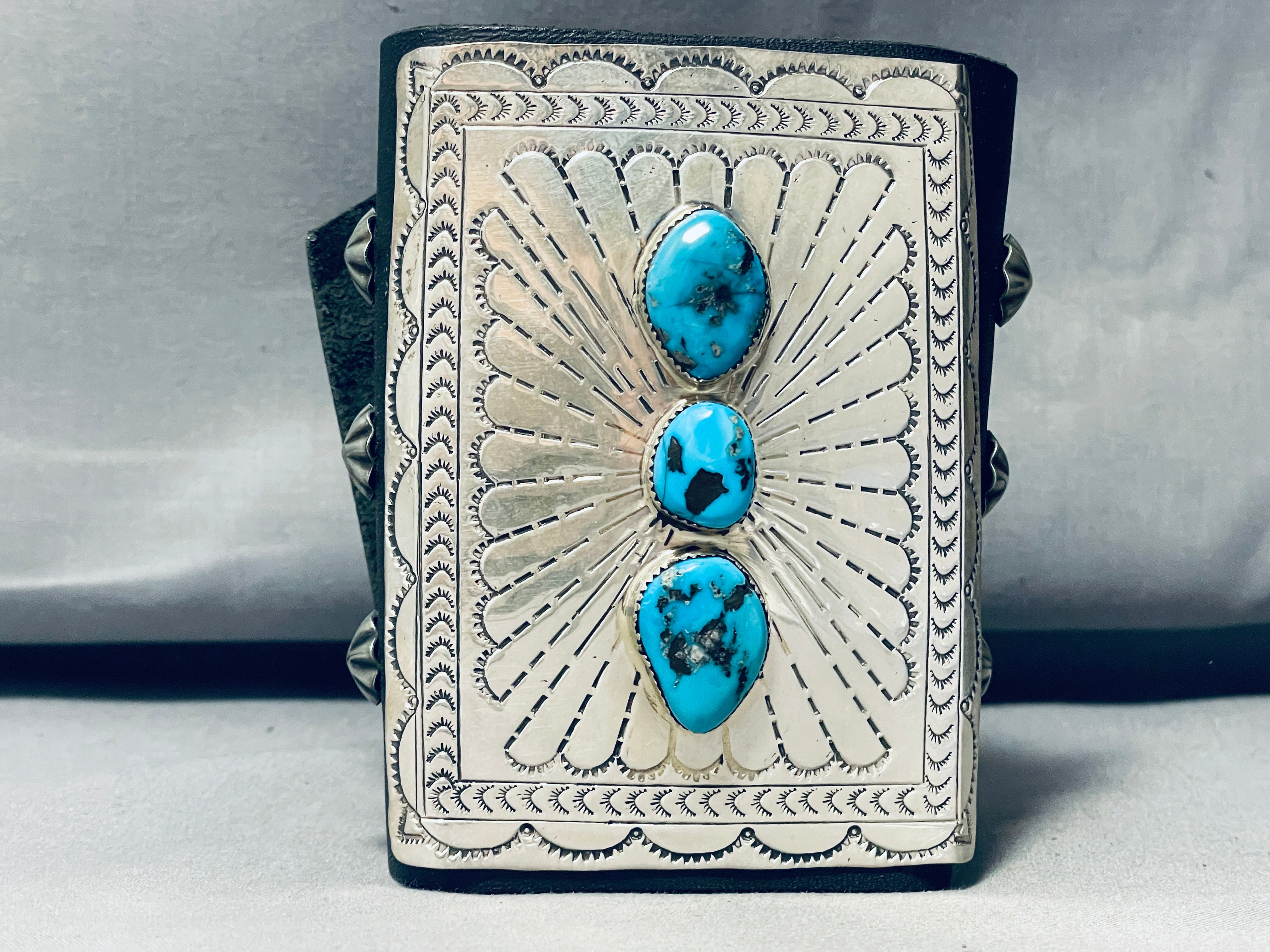 Vintage Navajo Sterling Silver Turquoise Ketoh Bracelet - 115g Handmade Native American Jewelry for Women, Boho Fashion & Spiritual Healing Accessories