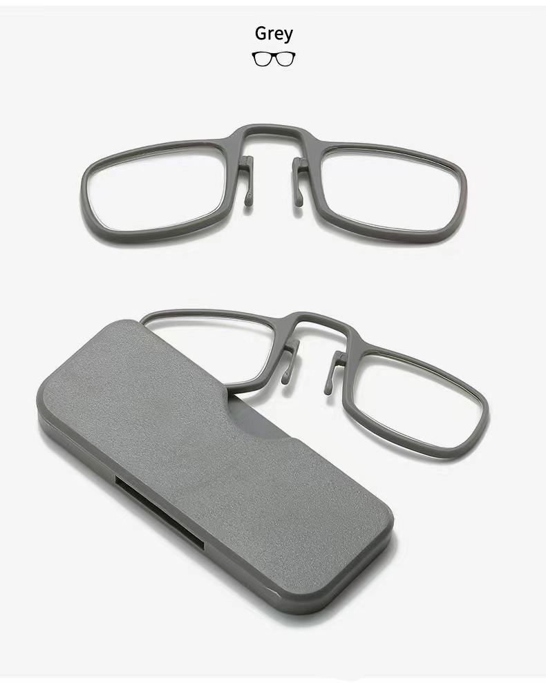 Foldable Portable Reading Glasses with Nose Clip - Lightweight Thin Frame for Men & Women - Perfect for Travel, Office, and Outdoor Reading