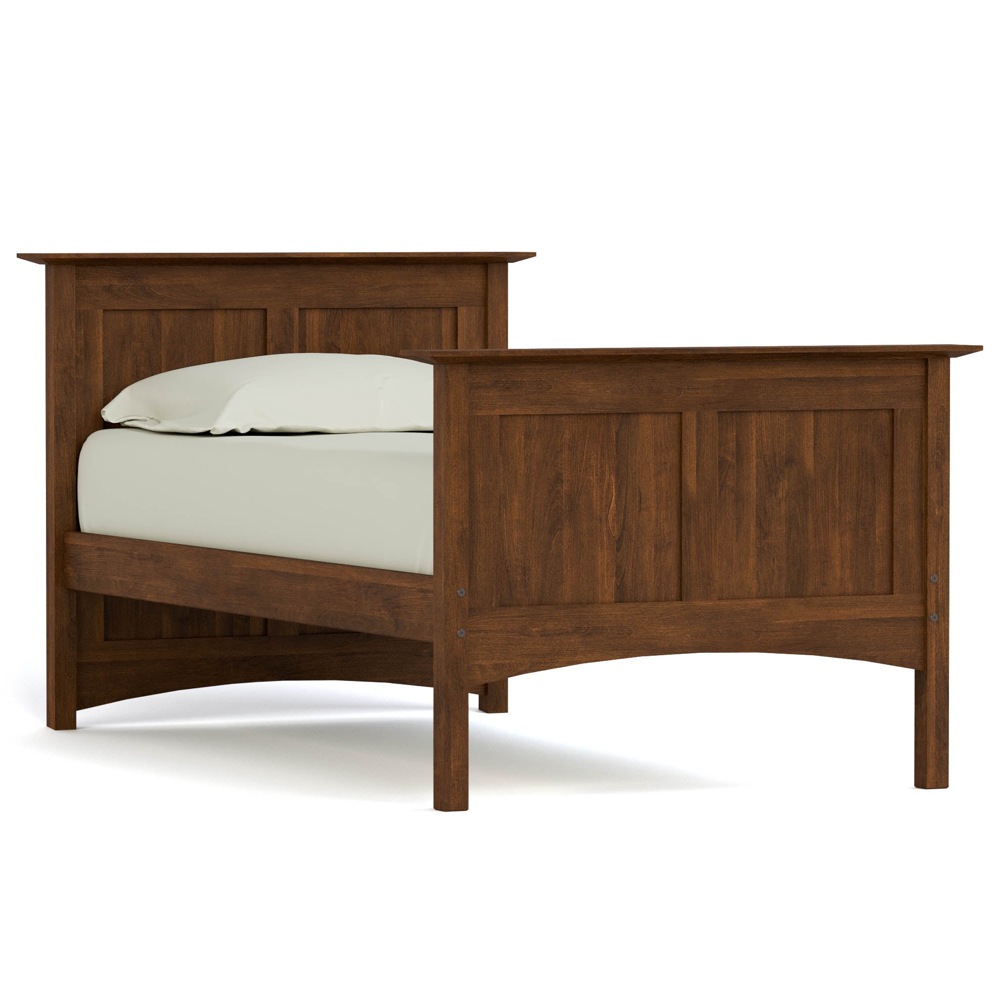 Gable Road Bed Frame - Sturdy Metal Platform Bed with Wooden Headboard - Perfect for Modern Bedrooms & Guest Rooms