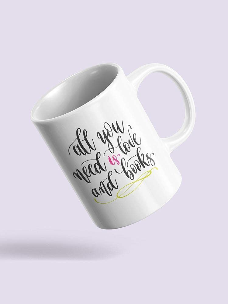 Smartprints Love and Books Coffee Mug - Ceramic Tea Cup for Book Lovers - Perfect Gift for Readers & Bookworms - Great for Reading Nooks, Office Desks & Cozy Moments