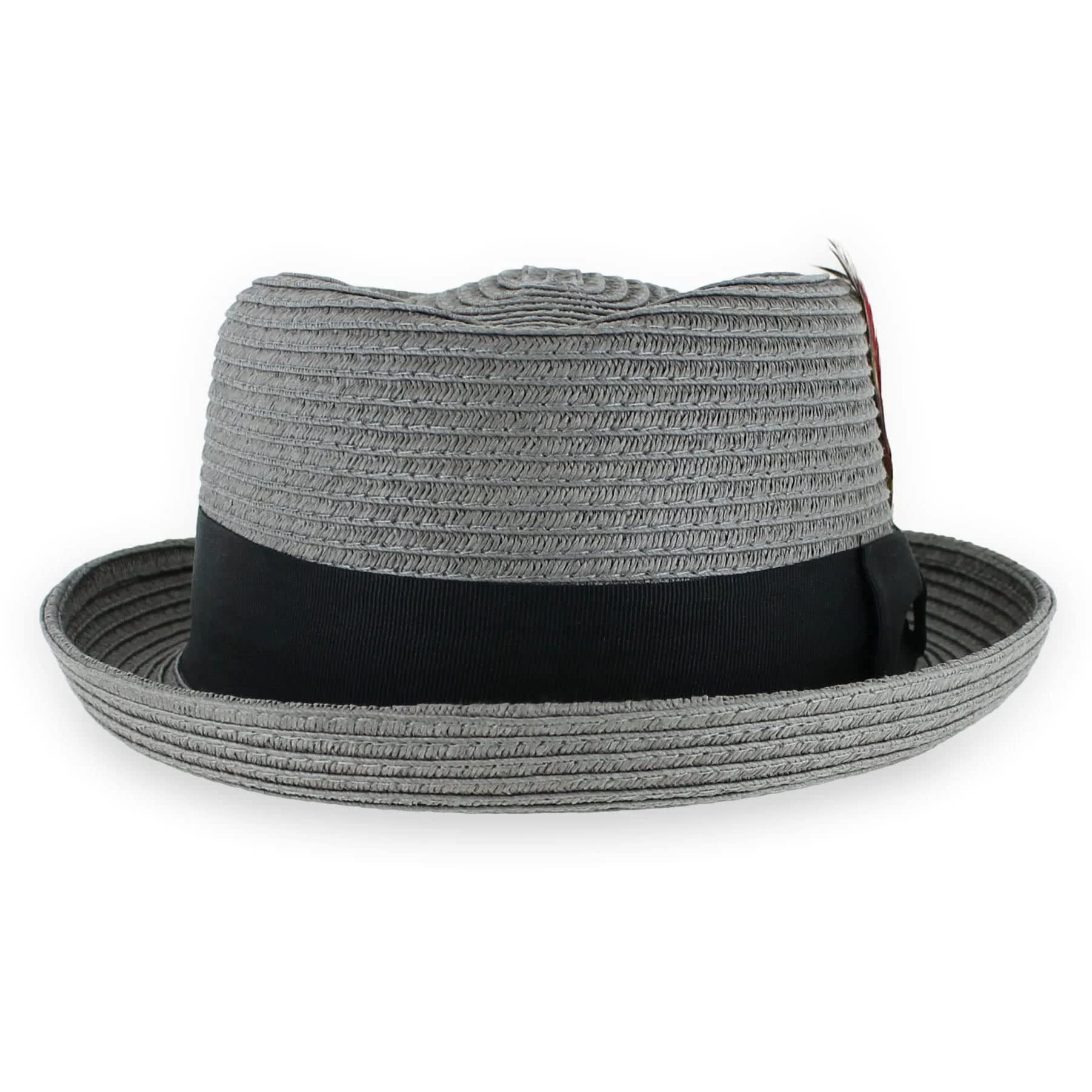 Stylish Summer Straw Pork Pie Trilby Fedora Hat for Men & Women - Breathable Lightweight Sun Hat in Blue, Tan, Black | Perfect for Beach, Outdoor Activities & Fashion Accessories