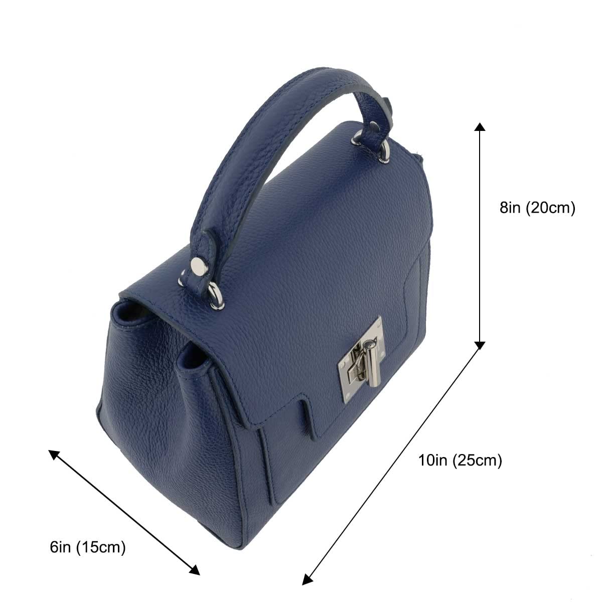 Genuine Italian Leather Satchel Handbag for Women - Top Handle Purse for Work, Travel & Everyday Use