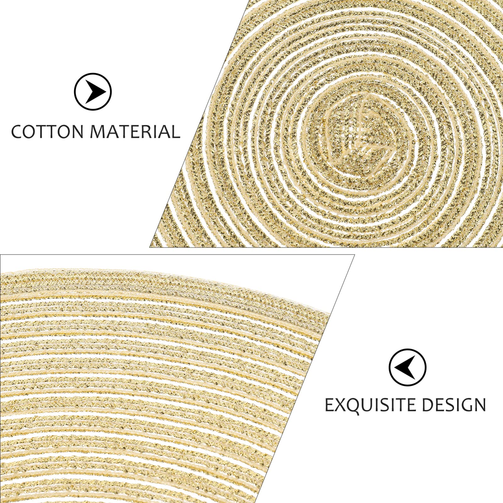 4-Piece Round Woven Placemats Set with Fringe - Cotton Bohemian Table Mats for Dining, Bar, and Home Decor - Perfect for Dinner Parties, Coffee Tables, and Kitchen Countertops