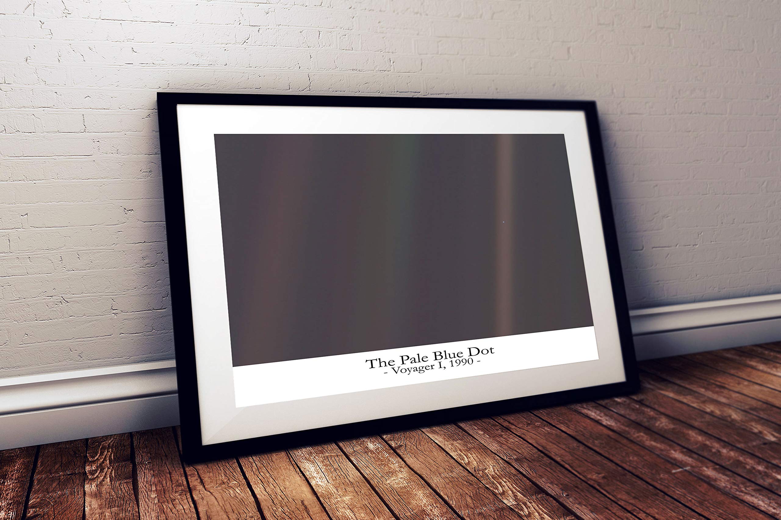 Earth Pale Blue Dot Wall Art - NASA Voyager 1 Space Astronomy Poster | Minimalist Home Decor, Science Art Print for Bedroom & Office (33.1 x 46.8 inches) - Perfect for Space Enthusiasts, Astronomy Gifts & Modern Interior Design