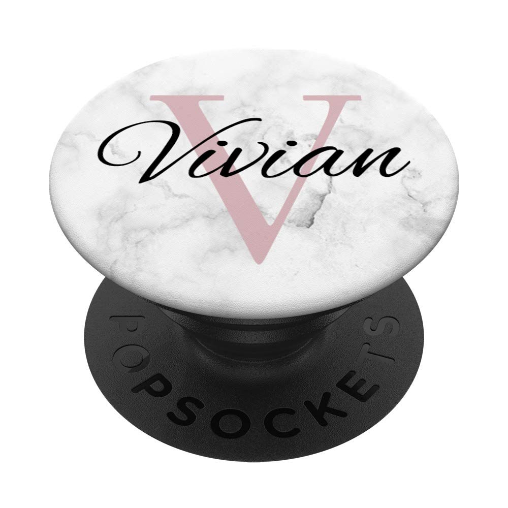 Vivian Rose Pink Monogram Initial V Necklace for Girls - Elegant Personalized Jewelry Gift for Birthdays, Parties & Special Occasions
