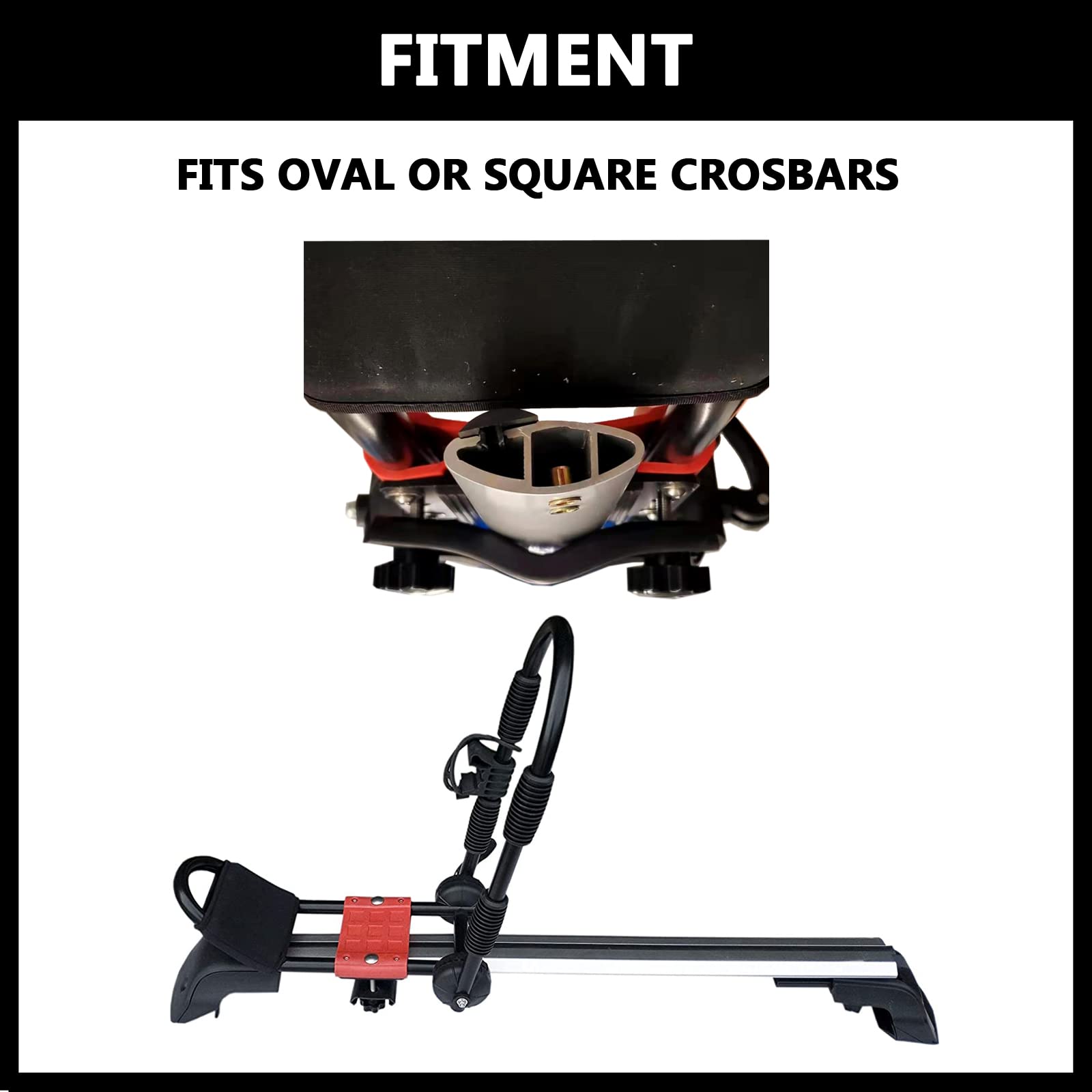 Universal Folding Kayak Rack J Bar - Heavy Duty Aluminum Canoe Carrier for SUV, Sedan, Truck Roof Rack | Fits Oval & Square Crossbars | Water Sports, Camping, Outdoor Adventures (1 Pair, Black)