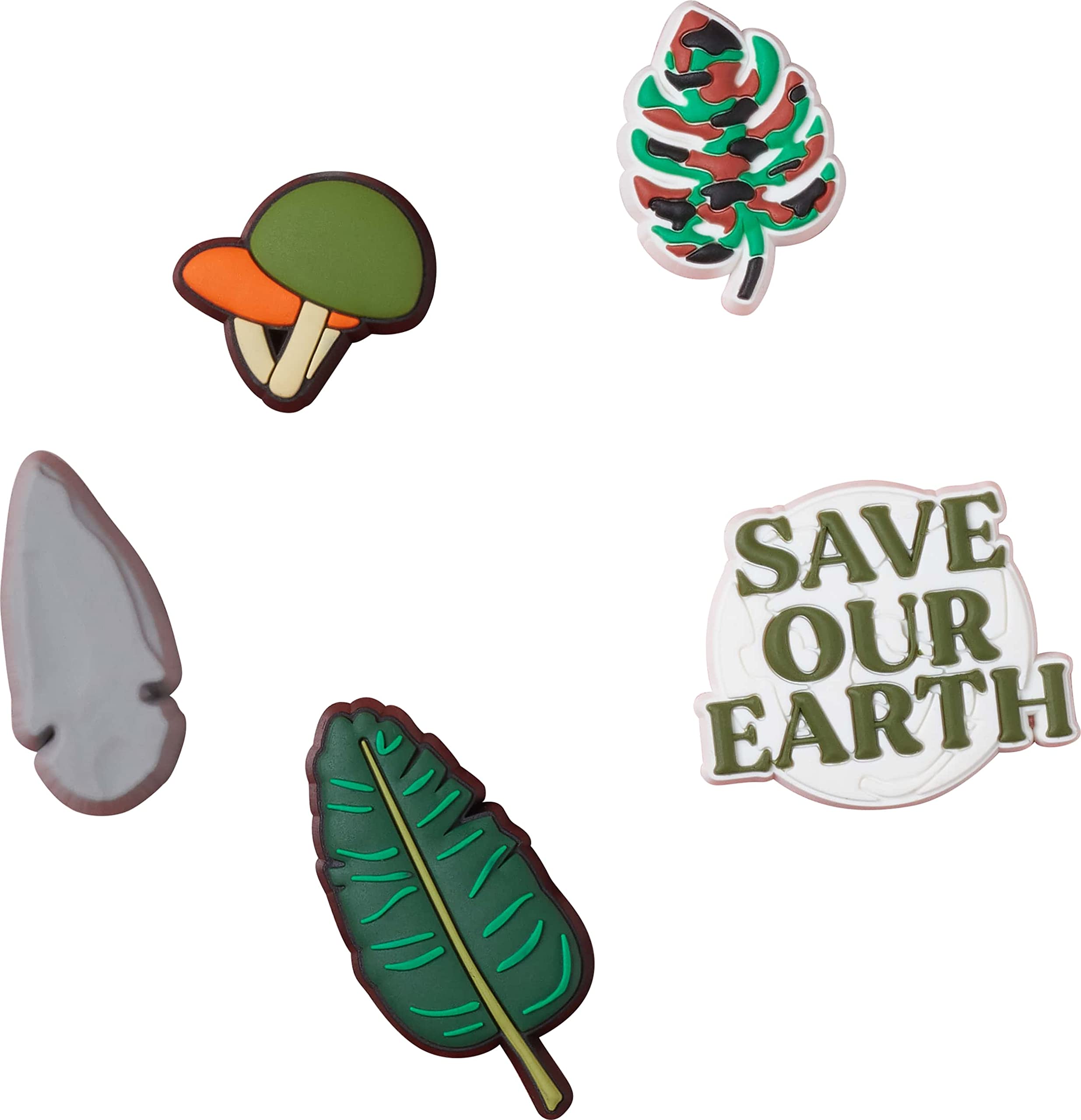 Crocs Jibbitz 5-Pack Earth-Themed Shoe Charms for Crocs & Sandals | Save Our Planet Decorations | Fun DIY Accessories for Kids & Adults | Perfect for School, Beach & Casual Wear