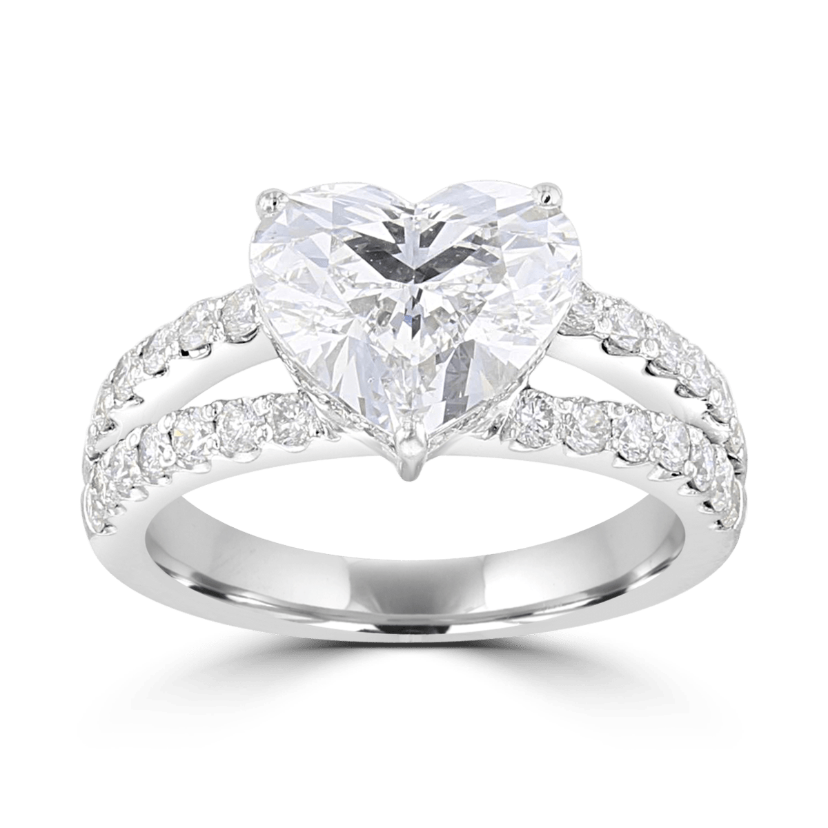 18KT White Gold 3.84 CTW Diamond Split Shank Hidden Halo Engagement Ring - Perfect for Proposals, Anniversaries & Special Occasions