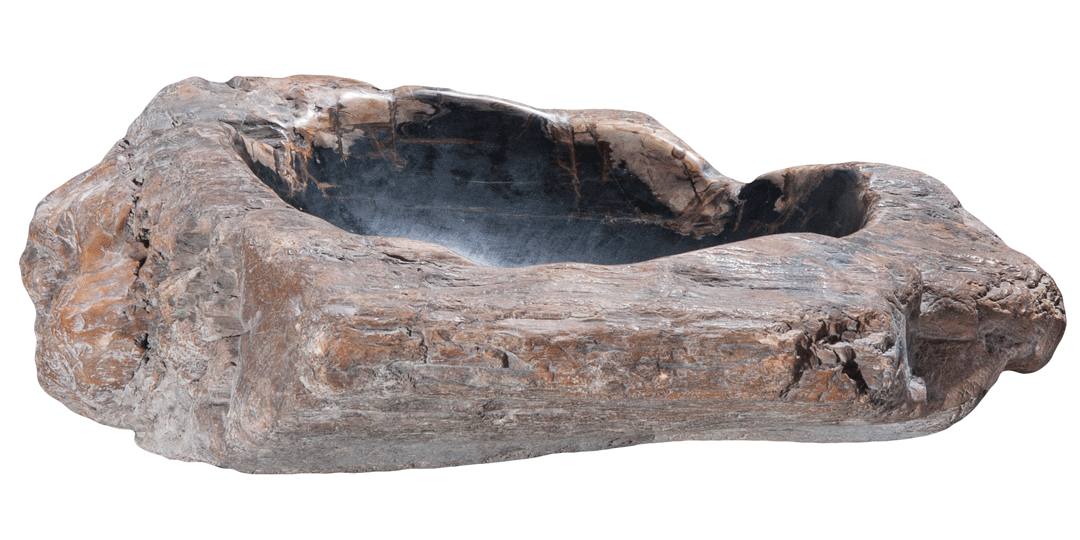 Natural Petrified Wood Bathroom Sink - 17