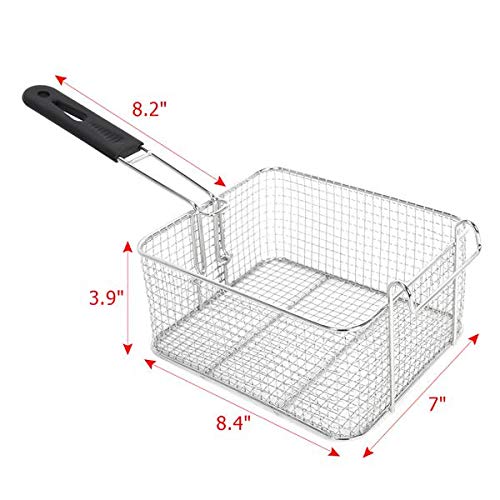 12L Commercial Stainless Steel Electric Deep Fryer - Dual Cylinder for Chicken, Chips, Fries - Includes Basket & Scoop - Perfect for Restaurants, Food Trucks & Home Cooking