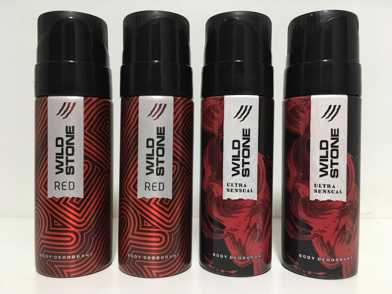 40ml Mini Deodorant for Men - 2 Ultra Sensual & 2 Red Scents (4-Pack) | Long-Lasting Freshness for Gym, Work & Daily Use